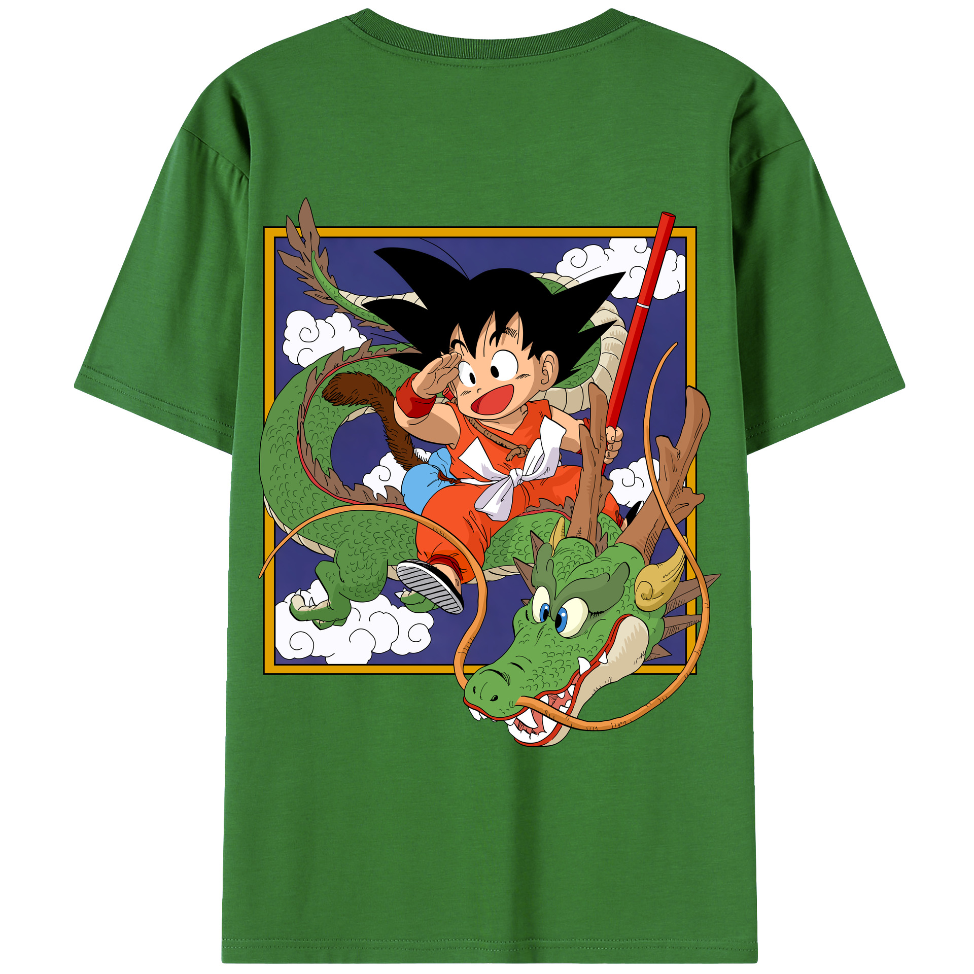 （画像用） ドラゴンボール 孫悟空（そん ごくう）Son Goku カカロット DRAGON BALL Kakarotto レディース半袖Tシャツ(バックプリント)